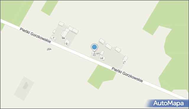 Pieńki Gorzkowskie, Pieńki Gorzkowskie, 11, mapa Pieńki Gorzkowskie