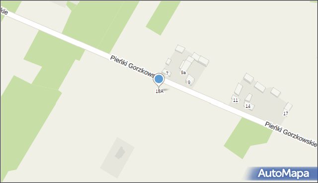 Pieńki Gorzkowskie, Pieńki Gorzkowskie, 18A, mapa Pieńki Gorzkowskie