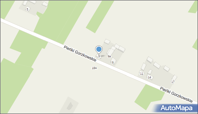 Pieńki Gorzkowskie, Pieńki Gorzkowskie, 7, mapa Pieńki Gorzkowskie