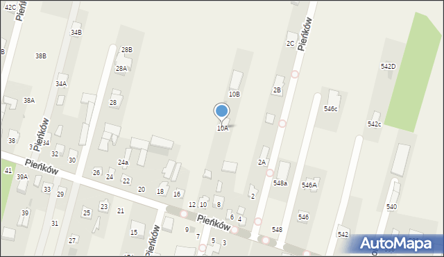 Pieńków, Pieńków, 10A, mapa Pieńków
