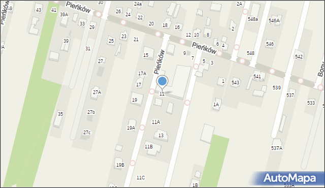 Pieńków, Pieńków, 11, mapa Pieńków