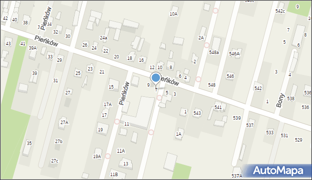 Pieńków, Pieńków, 7, mapa Pieńków