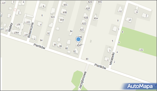 Pieńków, Pieńków, 82A, mapa Pieńków
