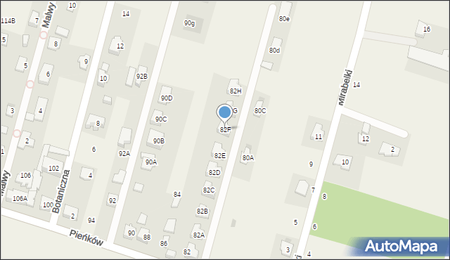Pieńków, Pieńków, 82F, mapa Pieńków
