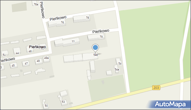 Pieńkowo, Pieńkowo, 54b, mapa Pieńkowo