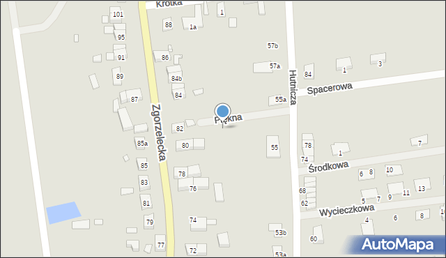 Pieńsk, Piękna, 7, mapa Pieńsk