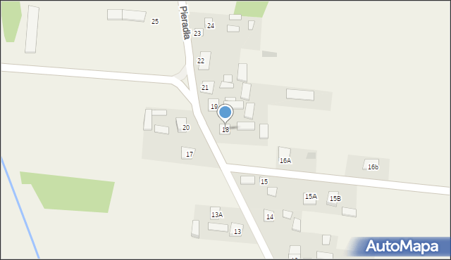 Pieradła, Pieradła, 18, mapa Pieradła
