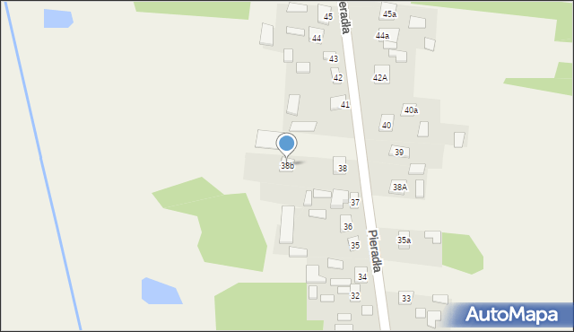 Pieradła, Pieradła, 38b, mapa Pieradła