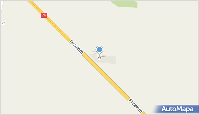 Pieradła, Pieradła, 73, mapa Pieradła