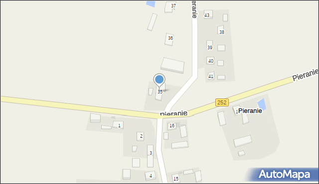 Pieranie, Pieranie, 35, mapa Pieranie