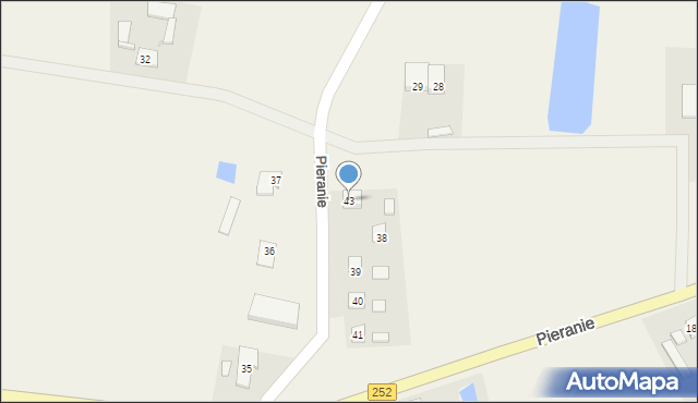 Pieranie, Pieranie, 43, mapa Pieranie
