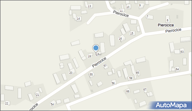 Pierocice, Pierocice, 18, mapa Pierocice