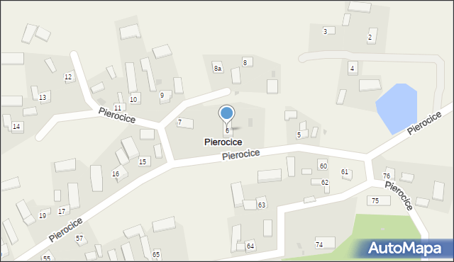 Pierocice, Pierocice, 6, mapa Pierocice