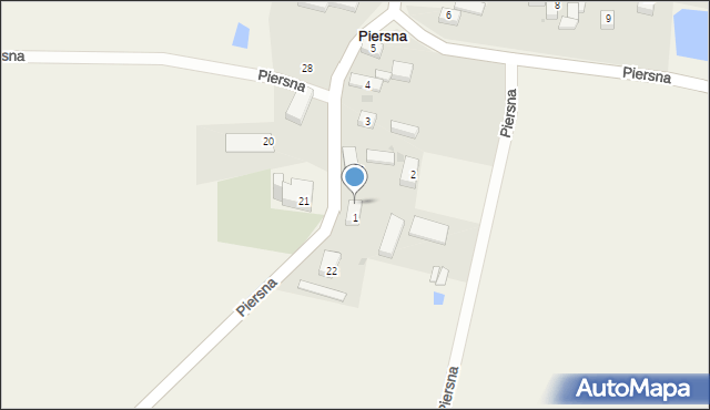 Piersna, Piersna, 1a, mapa Piersna