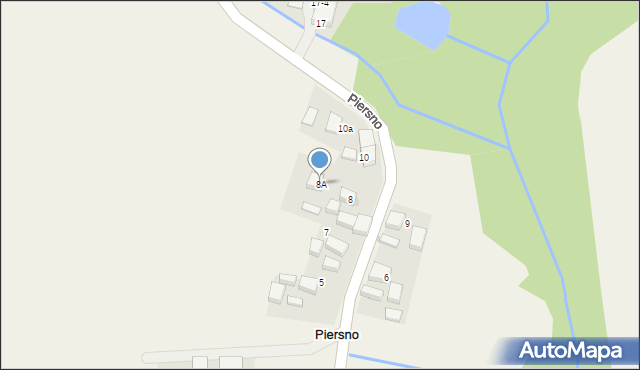 Piersno, Piersno, 8A, mapa Piersno