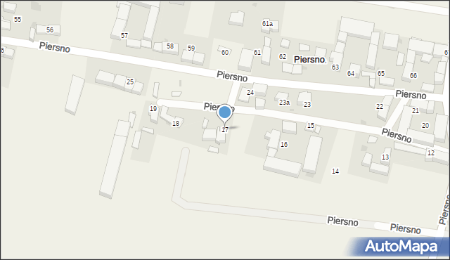 Piersno, Piersno, 17, mapa Piersno