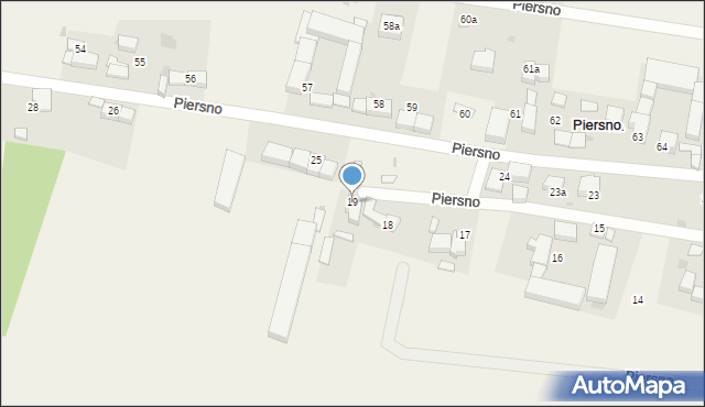 Piersno, Piersno, 19, mapa Piersno
