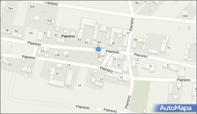 Piersno, Piersno, 22, mapa Piersno