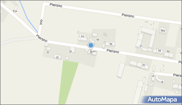 Piersno, Piersno, 26, mapa Piersno