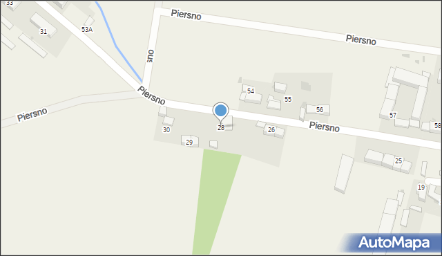 Piersno, Piersno, 28, mapa Piersno