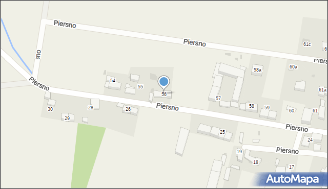 Piersno, Piersno, 56, mapa Piersno