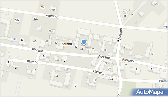Piersno, Piersno, 64a, mapa Piersno