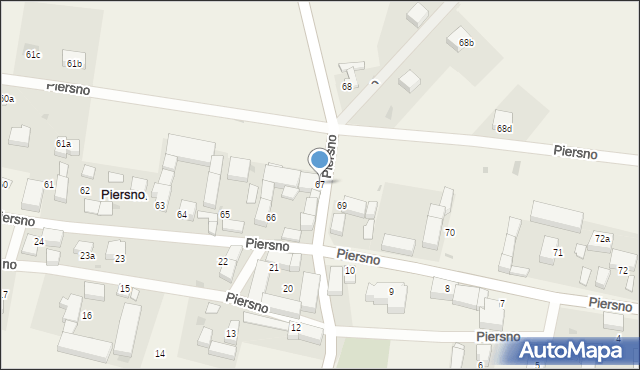 Piersno, Piersno, 67, mapa Piersno