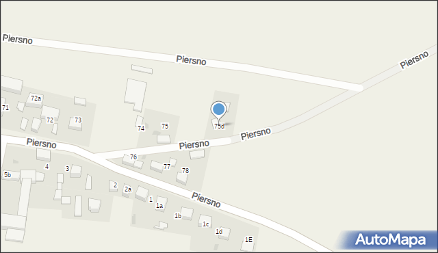 Piersno, Piersno, 75d, mapa Piersno