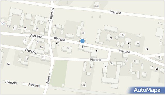 Piersno, Piersno, 8, mapa Piersno