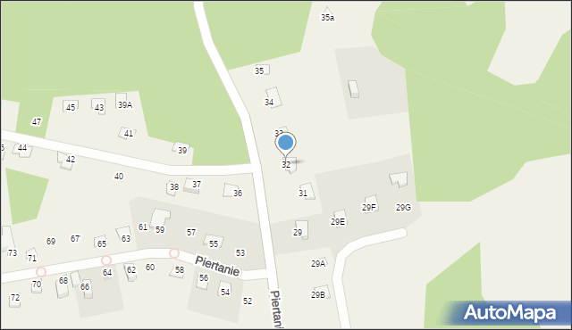 Piertanie, Piertanie, 32, mapa Piertanie
