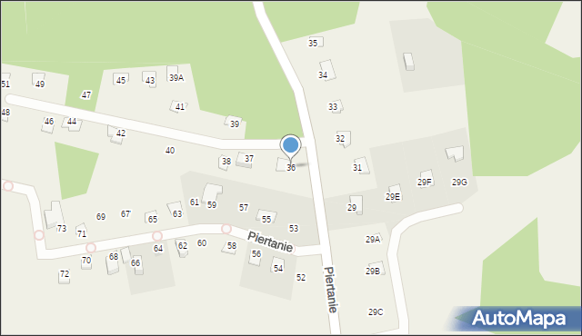 Piertanie, Piertanie, 36, mapa Piertanie