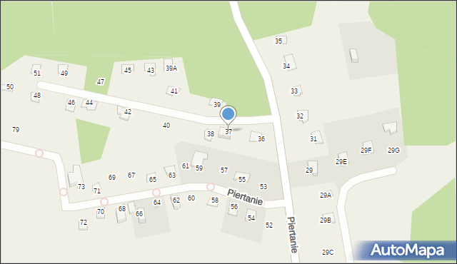 Piertanie, Piertanie, 37, mapa Piertanie