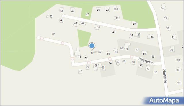 Piertanie, Piertanie, 69, mapa Piertanie