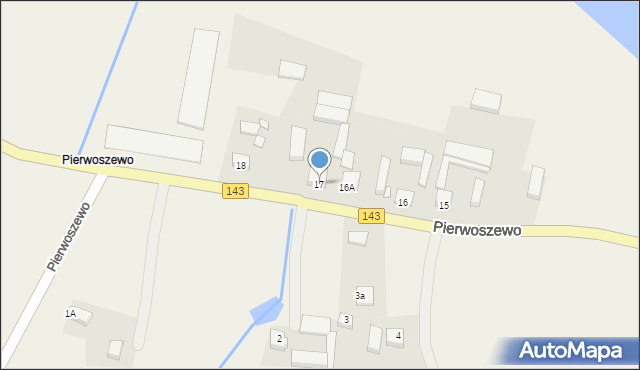 Pierwoszewo, Pierwoszewo, 17, mapa Pierwoszewo