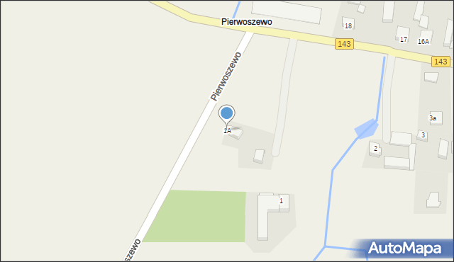 Pierwoszewo, Pierwoszewo, 1A, mapa Pierwoszewo