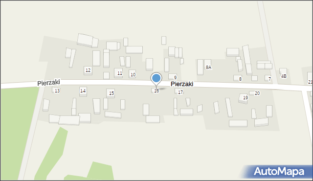 Pierzaki, Pierzaki, 16, mapa Pierzaki