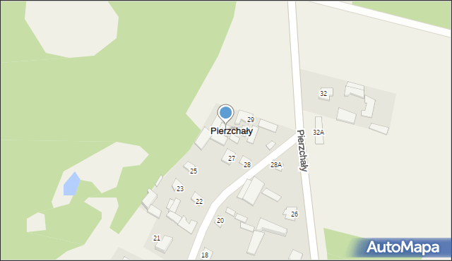 Pierzchały, Pierzchały, 29a, mapa Pierzchały