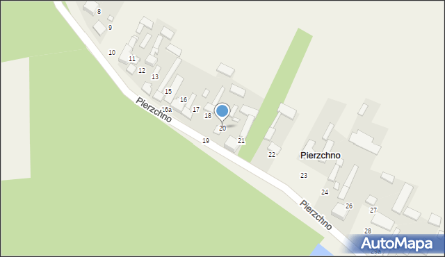 Pierzchno, Pierzchno, 20, mapa Pierzchno