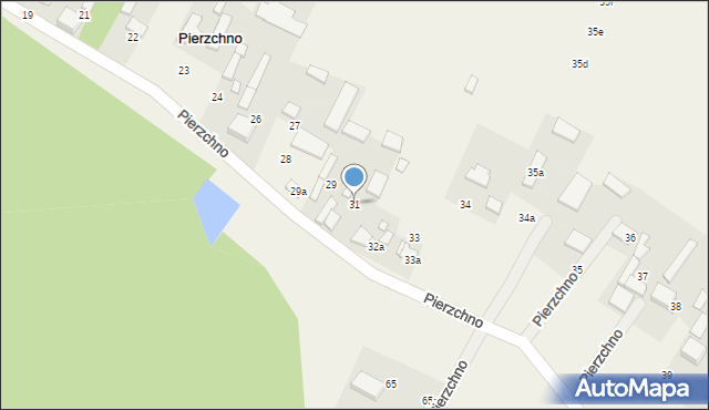 Pierzchno, Pierzchno, 31, mapa Pierzchno