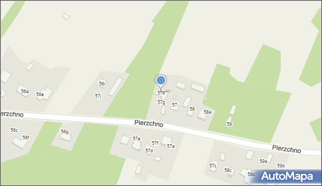 Pierzchno, Pierzchno, 57b, mapa Pierzchno