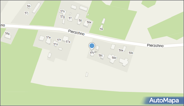 Pierzchno, Pierzchno, 57c, mapa Pierzchno