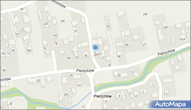 Pierzchów, Pierzchów, 124, mapa Pierzchów