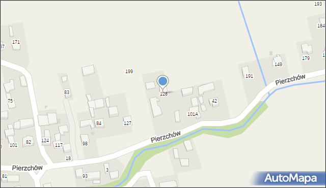 Pierzchów, Pierzchów, 128, mapa Pierzchów