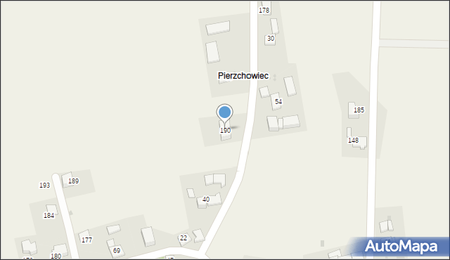 Pierzchów, Pierzchów, 190, mapa Pierzchów