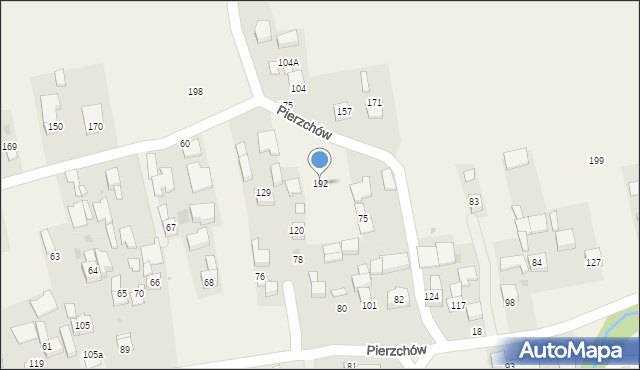 Pierzchów, Pierzchów, 192, mapa Pierzchów