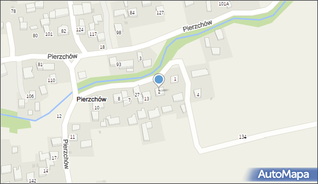 Pierzchów, Pierzchów, 2, mapa Pierzchów