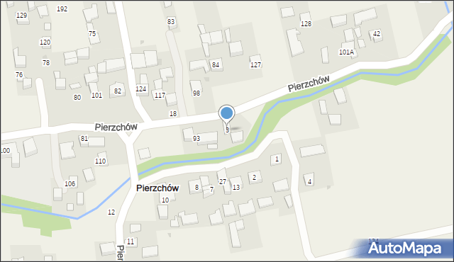 Pierzchów, Pierzchów, 3, mapa Pierzchów