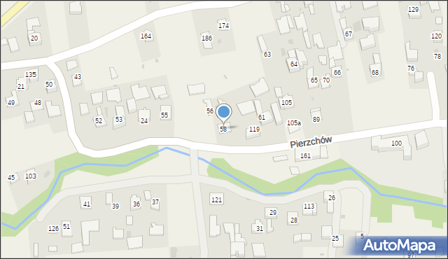 Pierzchów, Pierzchów, 58, mapa Pierzchów