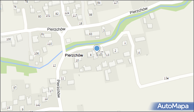 Pierzchów, Pierzchów, 7, mapa Pierzchów
