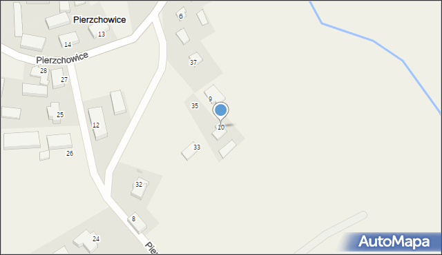Pierzchowice, Pierzchowice, 10, mapa Pierzchowice